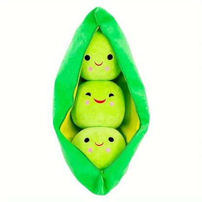 Royelux Plush Pea Pod Toy - Adorable Stuffed Peas Pillow for Kids & Gifts