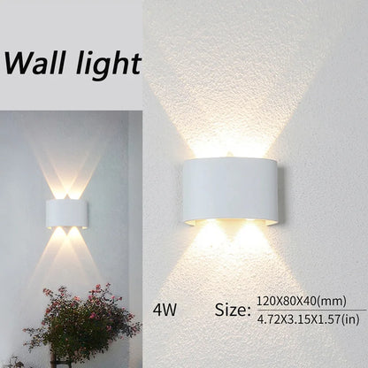 Rayvia Waterproof LED Wall Lamp for Indoor & Outdoor Spaces - 4W White / Warm White