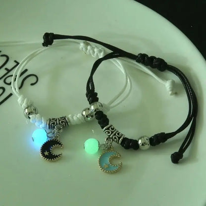 Royelux Luminous Star Couple Bracelets - Matching Glow-in-the-Dark Charm Jewelry