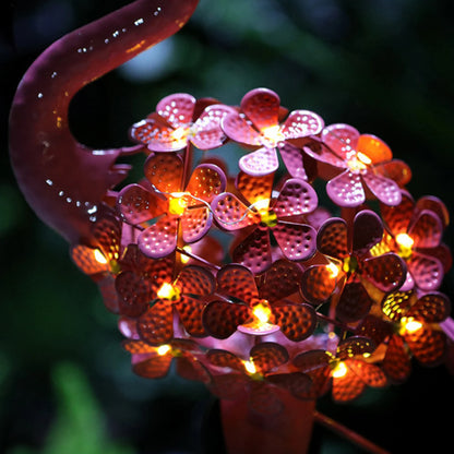 Royelux Flamingo Solar Stake Light - Decorative Metal Garden Lamp