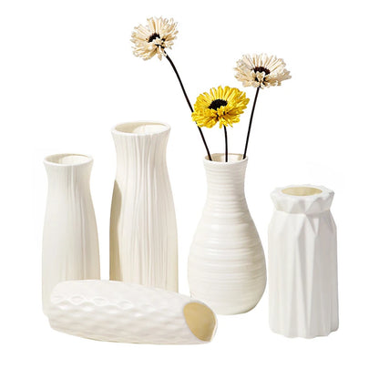 Royelux Modern Plastic Flower Vase - Elegant Nordic Décor for Every Room