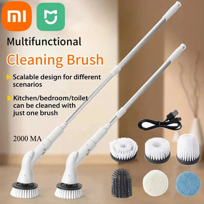 Revolutionize Your Cleaning Routine with the 6-in-1 Electric Brush! - 5 Brush Heads