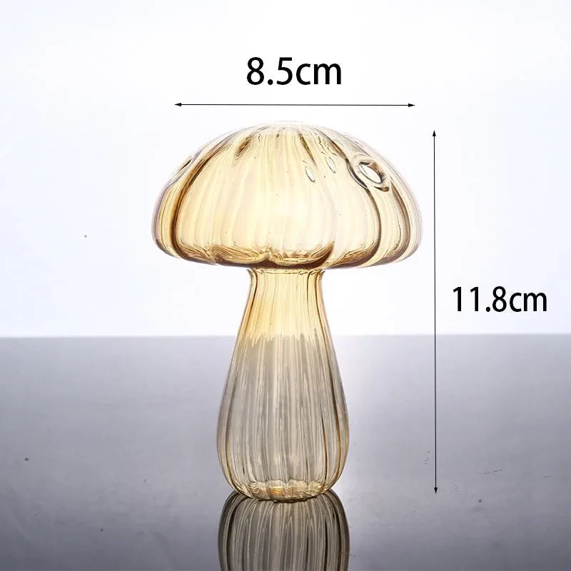 Royelux Transparent Mushroom Glass Vase