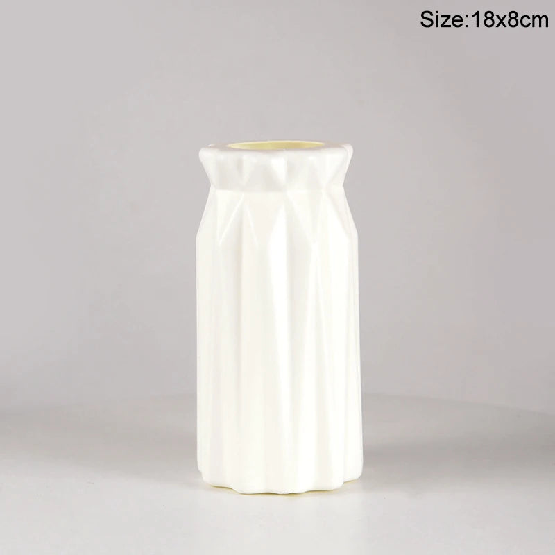 Royelux Nordic Ceramic Plastic Vase - Elegant Modern Home & Event Décor