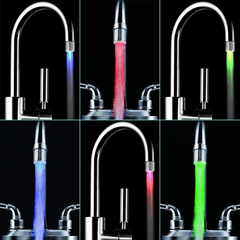 Royaleva Multicolor LED Tap Light – Water-Powered Color Changing Faucet Attachment