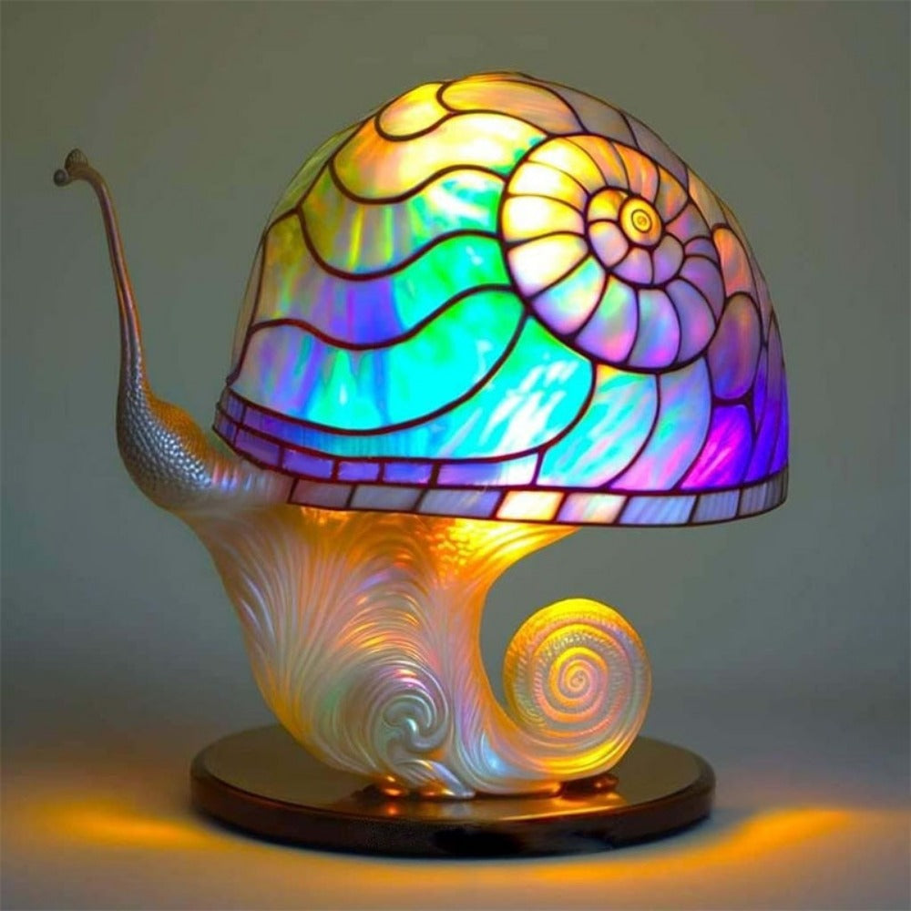 Royallure Stained Glass Mushroom Table Lamp