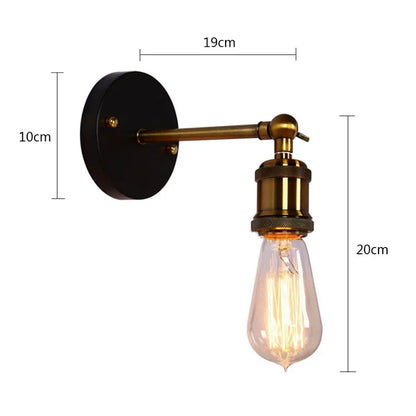 Industrial Adjustable Wall Lamp - American Retro Style - without bulb