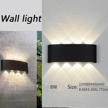 Rayvia Waterproof LED Wall Lamp for Indoor & Outdoor Spaces - 8W Black / Natural White