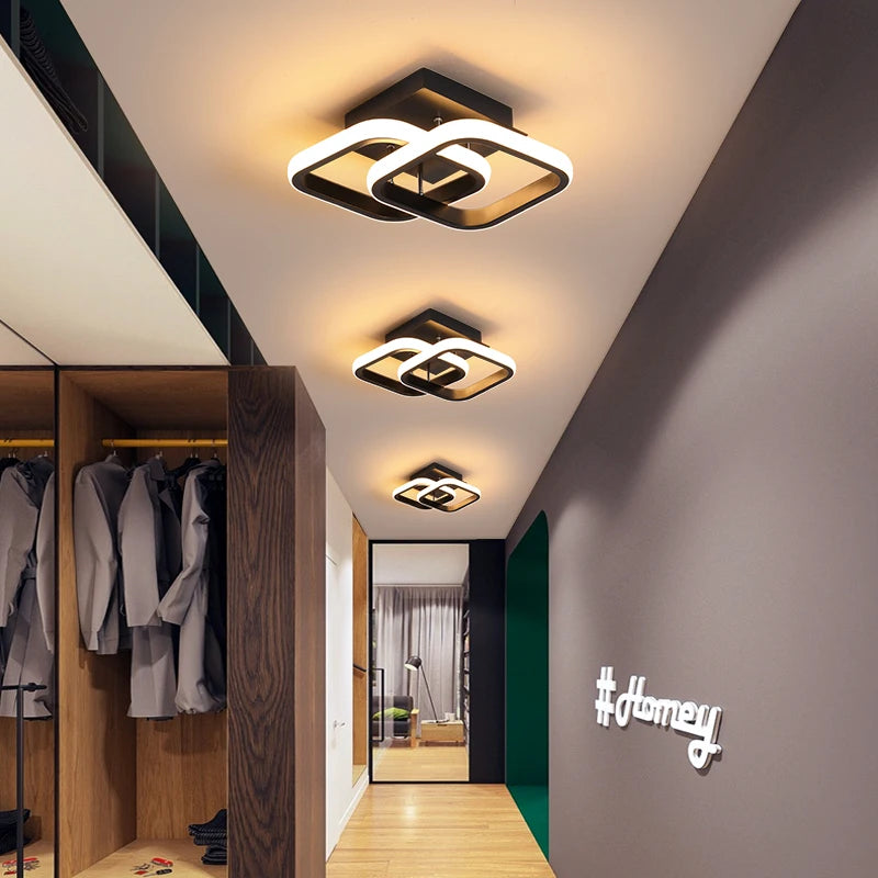 Modern LED Ceiling Light - Corridor and Aisle Lamp - Black