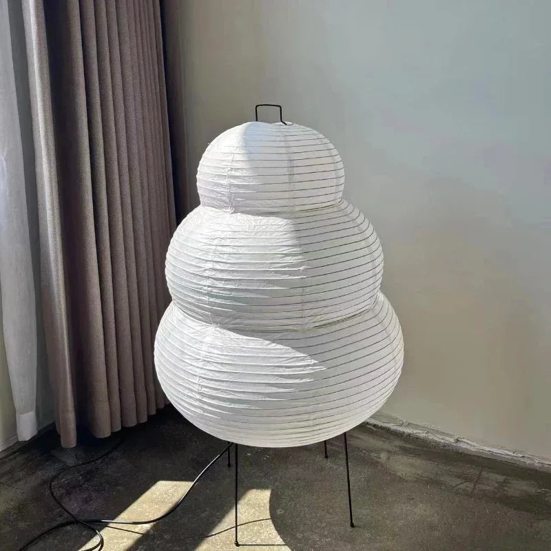 Royaleva Japanese Xuan Paper Table Lamp with Dimmable LED Light - A