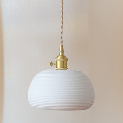 RoyaleGlow Artisan-Made Ceramic Pendant Light – Unique Handcrafted Lampshade - Dish