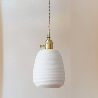 RoyaleGlow Artisan-Made Ceramic Pendant Light – Unique Handcrafted Lampshade - Lantern