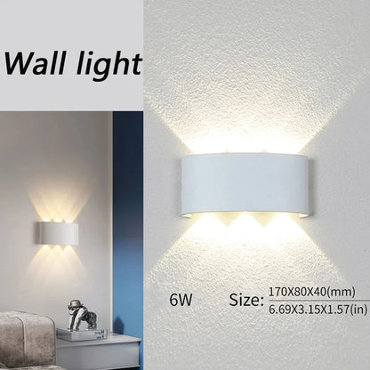 Rayvia Waterproof LED Wall Lamp for Indoor & Outdoor Spaces - 6W White / Warm White