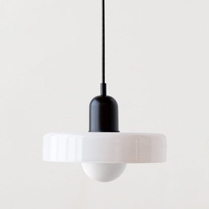 RoyaleGlow Scandinavian-Style Vintage Glass Pendant Light for Elegant Illumination - Small / White / Black