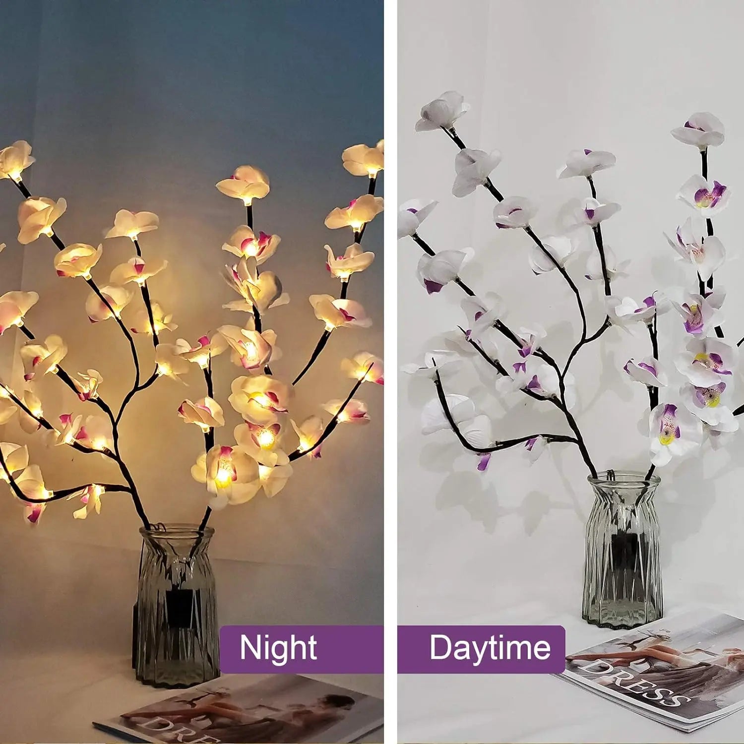 RoyaleGlow LED Orchid Tree Light – Elegant Decorative Lighting - Default Title