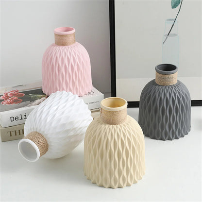 Royelux Water Ripple Plastic Vase - Modern Nordic Elegance