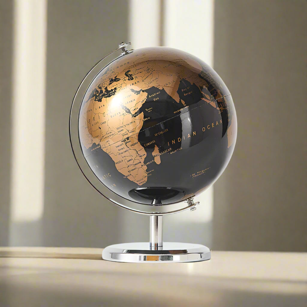 Retro World Map Globe - Perfect Home & Study Decor