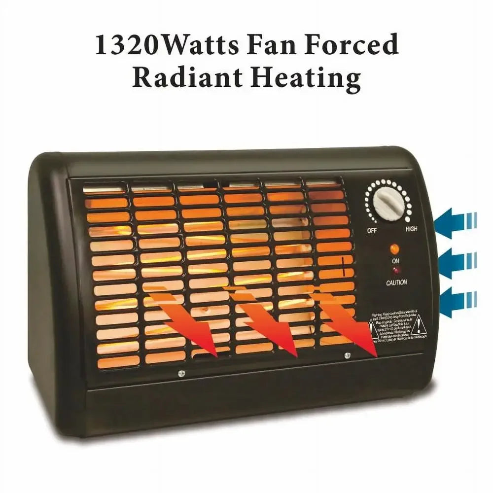 Royelux 1320W Portable Fan Heater with Thermostat - Default Title