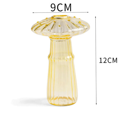 Royelux Transparent Mushroom Glass Vase