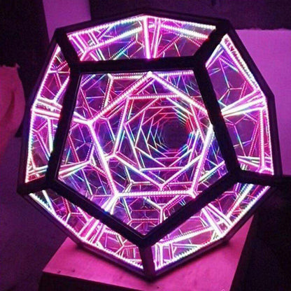 Royallure 3D Dodecahedron Infinity Night Light Lamp - Creative LED Decor