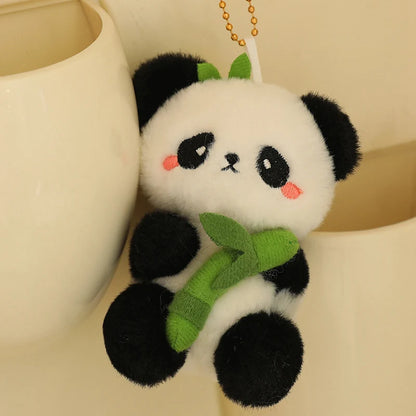 Royelux Bamboo Panda Plush Pendant - Adorable 10cm Soft Doll for Bags & Gifts