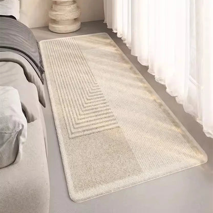 Royaleva Modern Bedside Rug - Soft Faux Cashmere Non-Slip Long Area Carpet - Design 1 / S 60x160cm