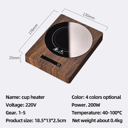 Royaleva Cup Heater Mug Warmer with 5 Temperature Settings – Coffee & Tea Heating Pad