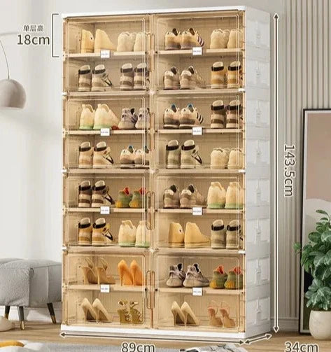 Royallure Smart Shoe Organizer - Space-Saving Stackable Storage Solution for Easy Access and Durability