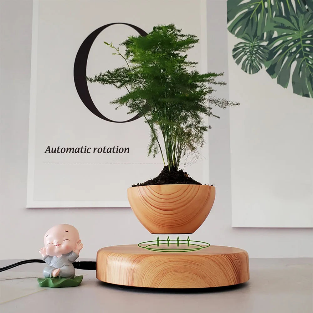 Levitating Air Bonsai Pot – Magnetic Floating Planter for Stylish Indoor Gardening