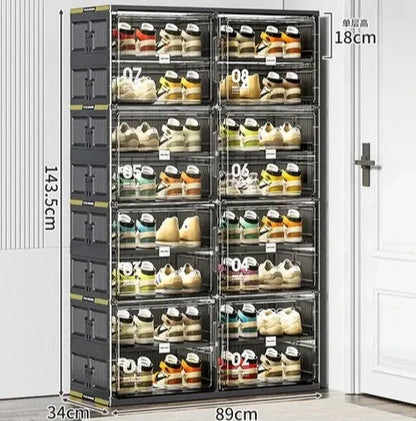 Royallure Smart Shoe Organizer - Space-Saving Stackable Storage Solution for Easy Access and Durability