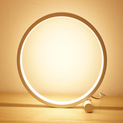 Royaleva Circle of Life Table Lamp - Minimalist Design, Touch-Control, Dimmable - Black