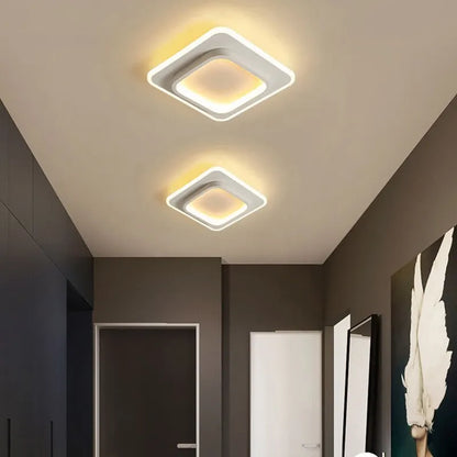 Modern LED Ceiling Light - Tri-Color Dimmable Surface Mount Fixture - Stacked White