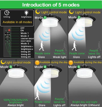 Royelux Portable Solar Pendant Light - 360° Glow with 244 LEDs & 5 Modes