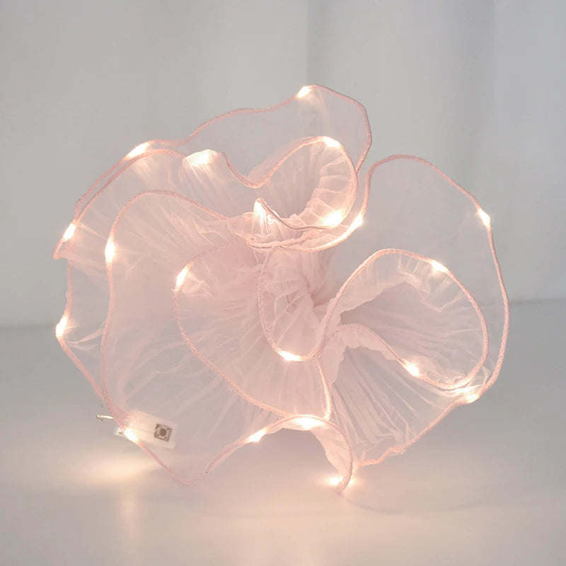 Royaleva LED Flower Bouquet Wrapper – Elegant Tulle Roll with Warm White LED Lights