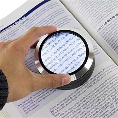 Royallure LED Magnifying Glass with 3-LED Illumination for Detailed Viewing