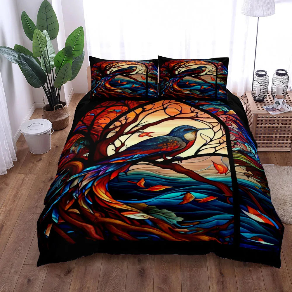 Royaleva Space Nebula Duvet Cover Set - Vibrant Bedding for Queen & King Sizes - Swirl / 210x210cm