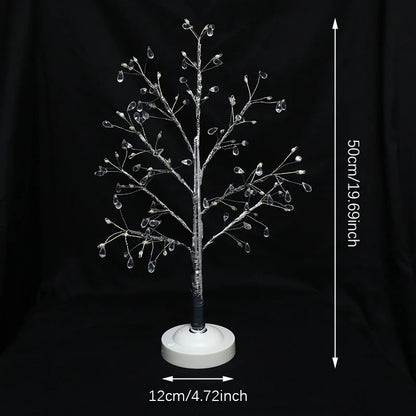 RoyaleGlow Crystal LED Tree Lamp – Color-Changing Tabletop Atmosphere Light - Default Title