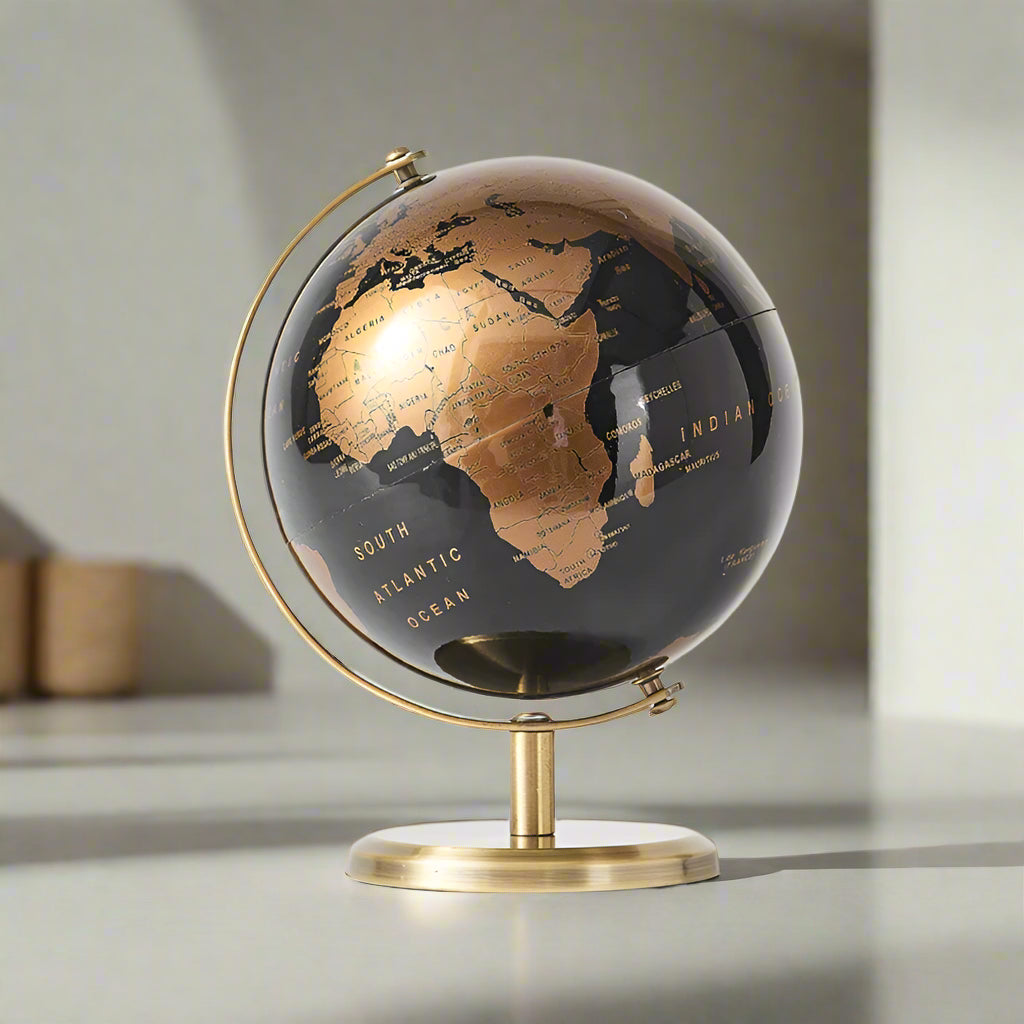 Retro World Map Globe - Perfect Home & Study Decor