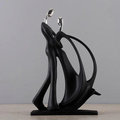 Elegant Nordic Art Dancing Couple Resin Figurines - A Perfect Touch for Home Decor