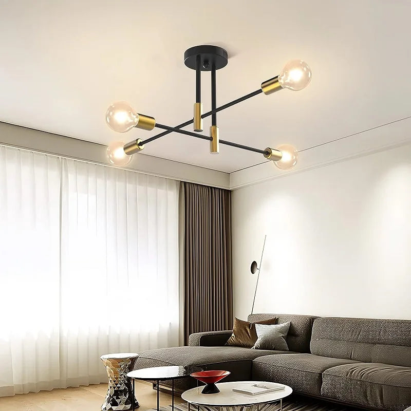 Modern LED Spider Ceiling Light - Nordic Minimalist Design for Home Decor - 6-Head