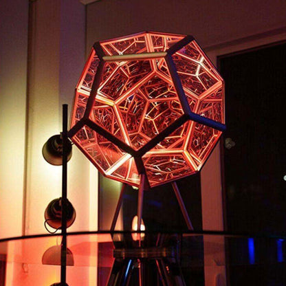 Royallure 3D Dodecahedron Infinity Night Light Lamp - Creative LED Decor