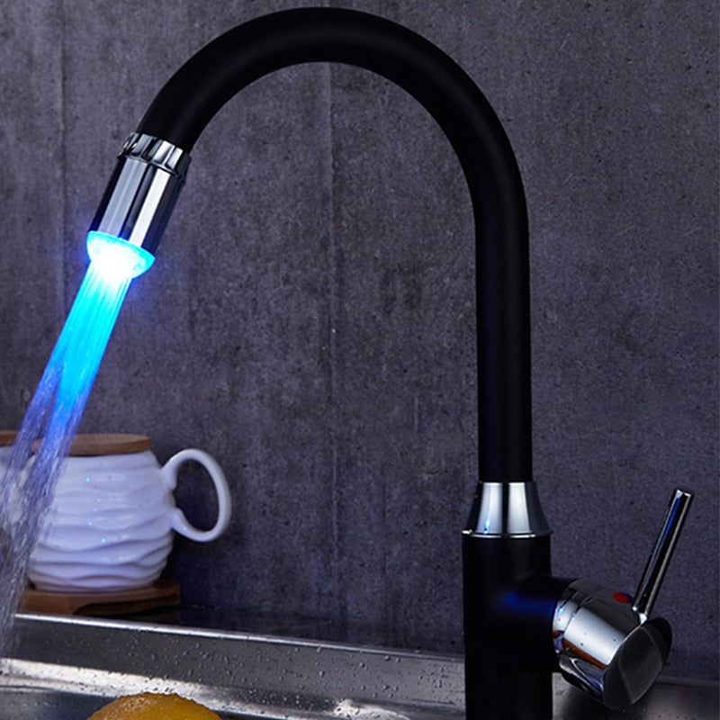 Multicolor LED tap light attachment for faucets, water-powered color-changing effect, easy installation