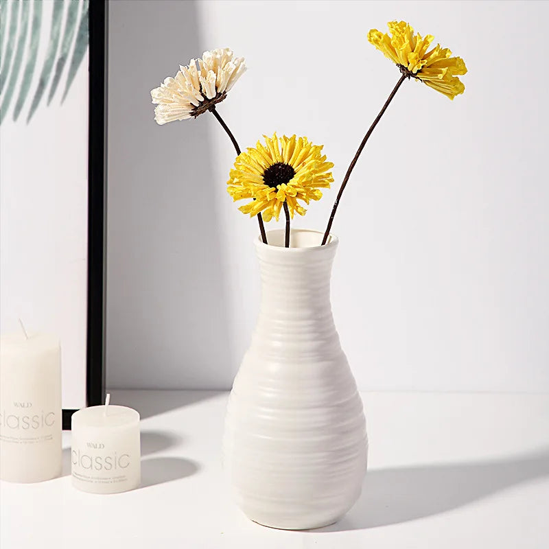 Royelux Nordic Plastic Flower Vase - Minimalist Elegance for Every Home