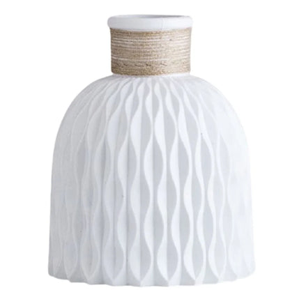 Royelux Water Ripple Plastic Vase - Modern Nordic Elegance