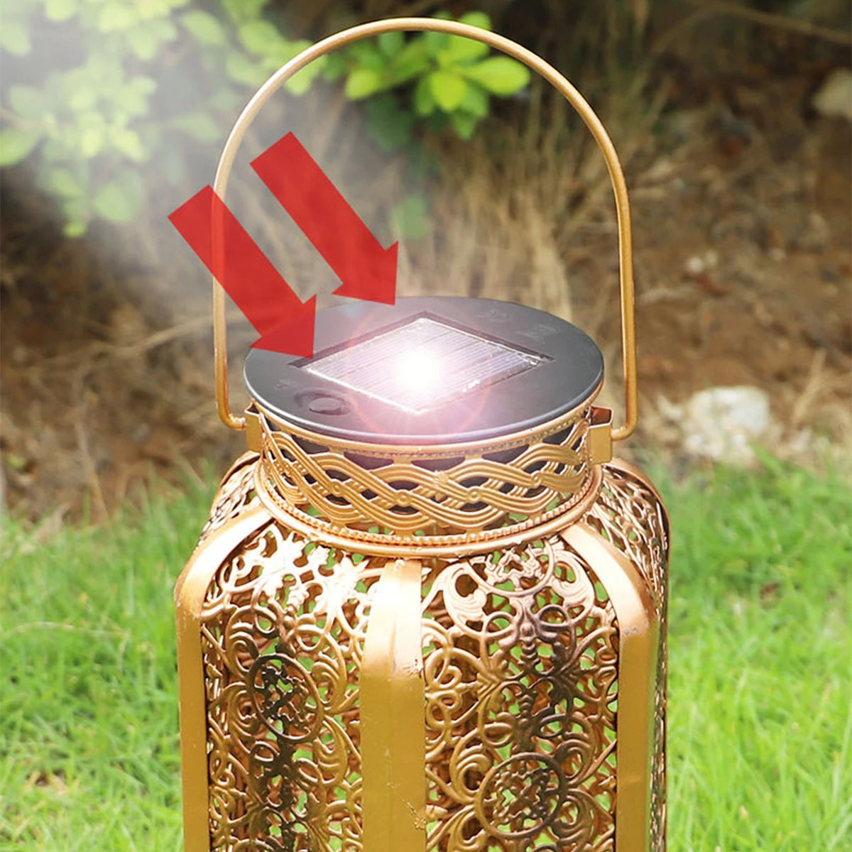 Royaleva Solar Hanging Lantern Outdoor - Vintage Pathway Light - Default Title