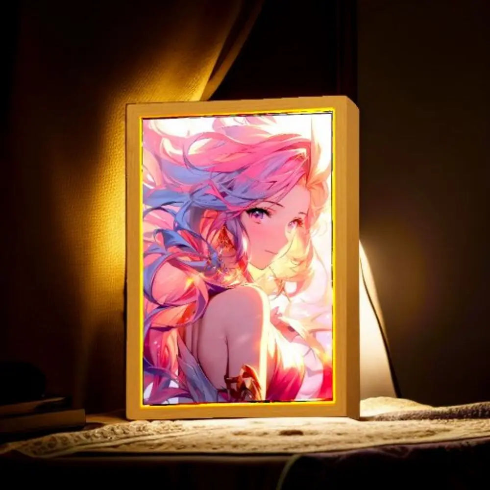 Royaleva League of Legends LED Lamp - Dimmable 3-Color Night Light with Gaming Art