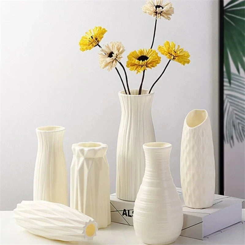 Royelux Nordic Ceramic Plastic Vase - Elegant Modern Home & Event Décor