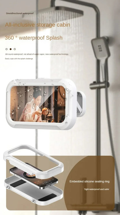 Rotating Shower Phone Holder – Waterproof, Adjustable Wall Mount for Bathroom & Kitchen