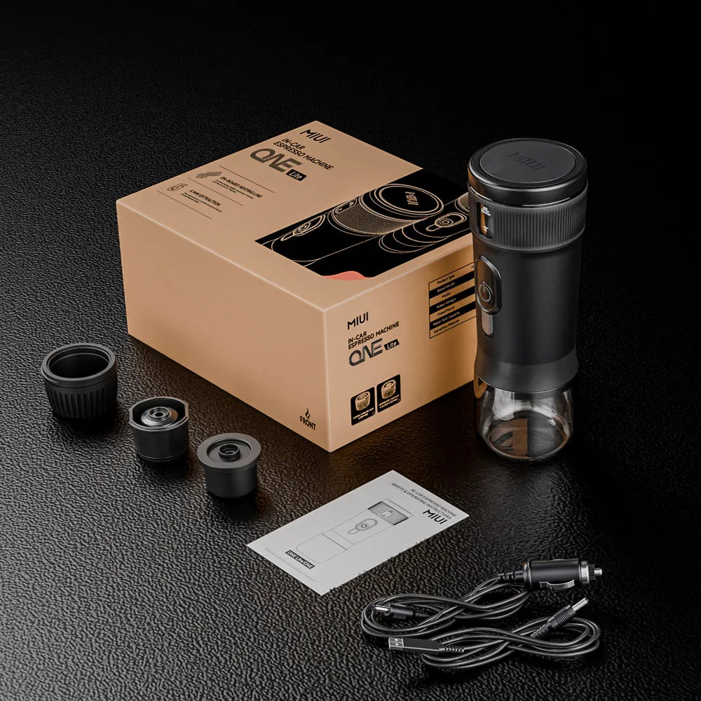 MIUI Portable Travel Espresso Maker – Lightweight DC12V Coffee Machine for Car & Camping