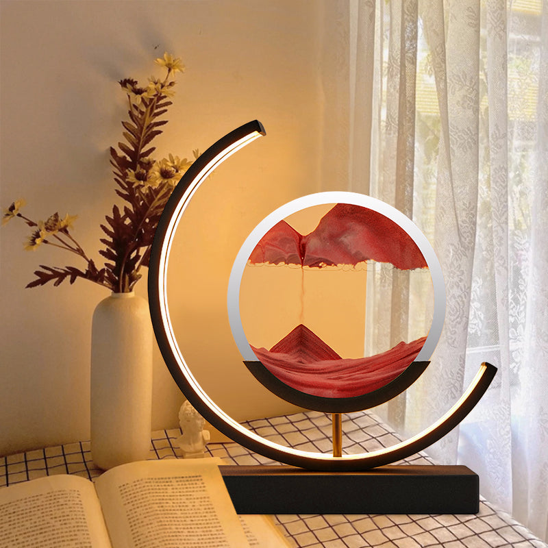 Royallure 3D Hourglass LED Lamp - Mesmerizing Sand Art for Home Decor